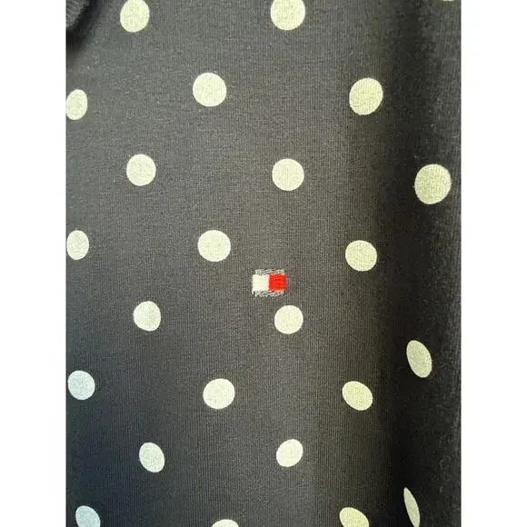 Navy Blue and Polka Dot Tommy Hilfiger Dress- PXL - Picture 5 of 5